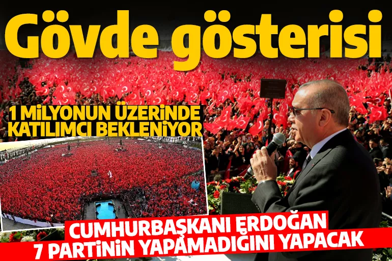 Cumhurbaşkanı Erdoğan Atatürk Havalimanı'nda gövde gösterisi yapacak! 1 milyonun üzerinde katılımcı bekleniyor