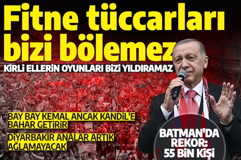 Cumhurbaşkanı Erdoğan: Terör baronlarının alçak tehditleri bizi bölemez