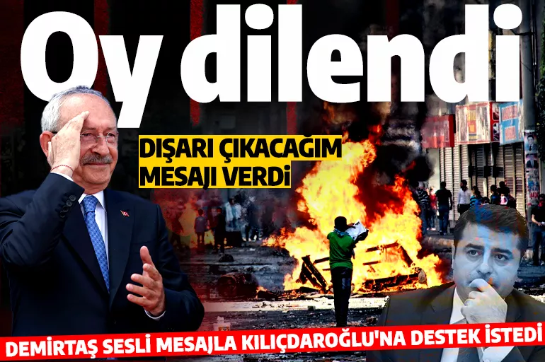 HDPKK mitinginde, Selahattin Demirtaş sesli mesajla Kemal Kılıçdaroğlu'na oy istedi!