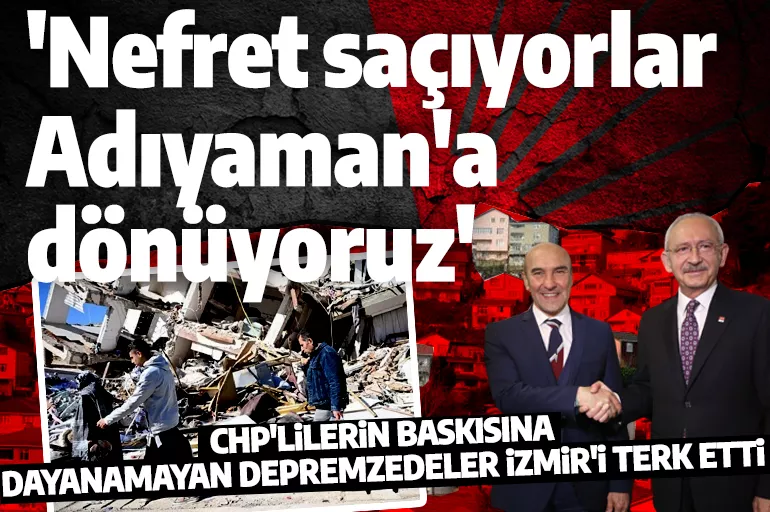 Muhalefetin insanlığı enkaz altında kaldı! İzmir'de depremzedeler şehri terk etmek zorunda kaldı!