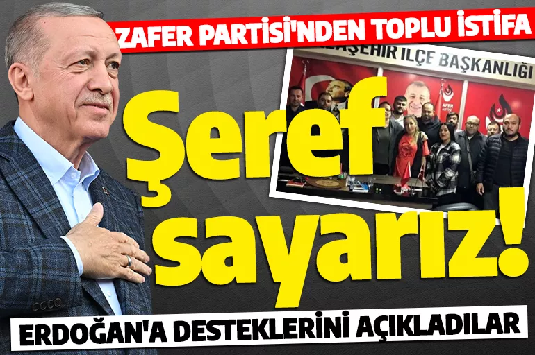 O partiden toplu istifa! Cumhurbaşkanı Erdoğan'a desteklerini açıkladılar