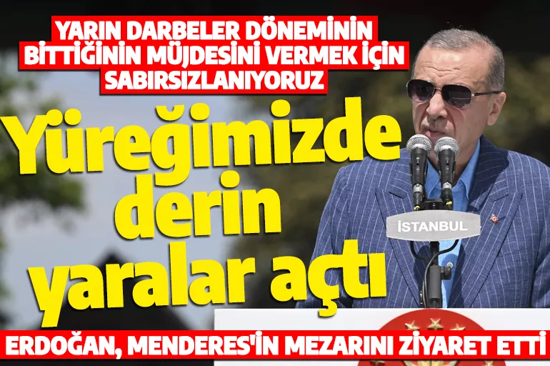 Son dakika: Cumhurbaşkanı Erdoğan, Adnan Menderes'in Anıt Mezarı'nı ziyaret etti!