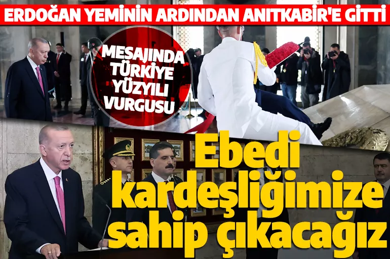 Cumhurbaşkanı Erdoğan Anıtkabir'de! Misak-ı Milli Külliyesi'nde Anıtkabir özel defterini imzaladı