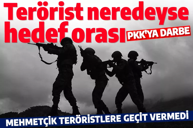 Mehmetçik PKK'lı teröristlere geçit vermedi: Terörist neredeyse hedef orası!