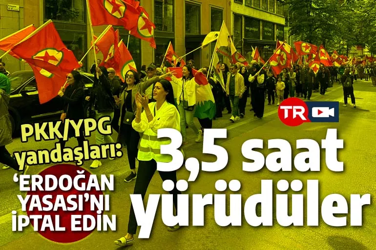 Stockholm'de Türkofobya günü: PKK'lılar 'Erdoğan yasasını iptal edin' diyerek yürüdü