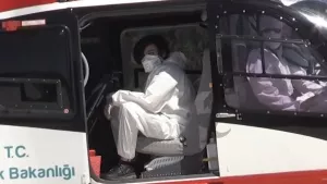 Sivas'ta ambulans Kovid hastası için havalandı
