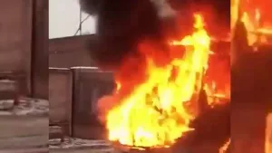 Rusya'da 25 kişilik yolcu otobüsü cayır cayır yandı!