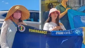 Ukraynalı taraftarlardan Fenerbahçe'ye protesto