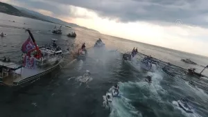Trabzonspor şampiyonluk filosunun drone görüntüleri