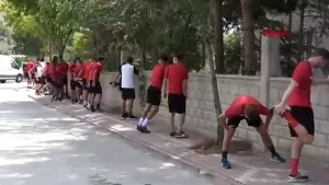 Görenler şaştı kaldı! Avrupa takımı Konya sokaklarında antrenman yaptı