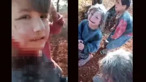 İdlib'de evi bombalanan çocukların yürek burkan feryadı