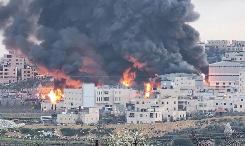 Son dakika... İsrail işgali altındaki Batı Şeria'da büyük yangın: Alevler yayılıyor