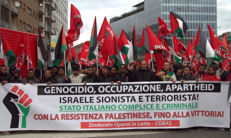 Milano'da Filistin'e destek yürüyüşü: 20 bin kişi katıldı