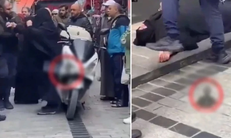Çarşaflı kadına çirkin saldırı! İstanbul'da tepki çeken görüntüler: Dini değerlere hakaret etti