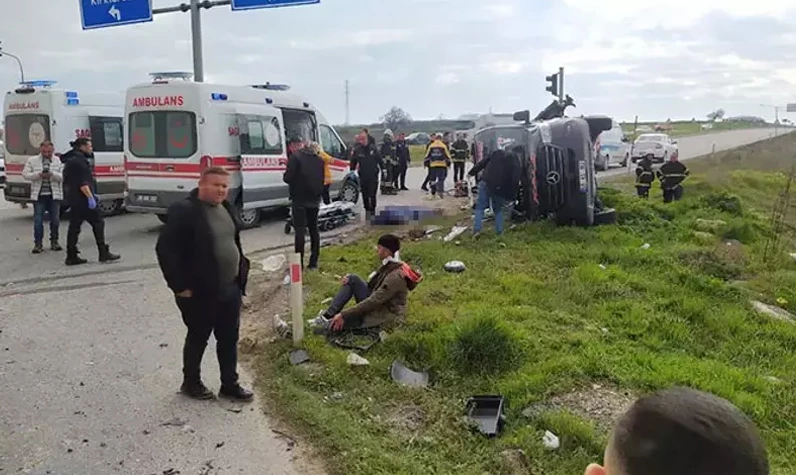 Son dakika: Tekirdağ'da dehşet verici kaza! TIR yolcu otobüsü ile çarpıştı! Çok sayıda ölü ve yaralı var!