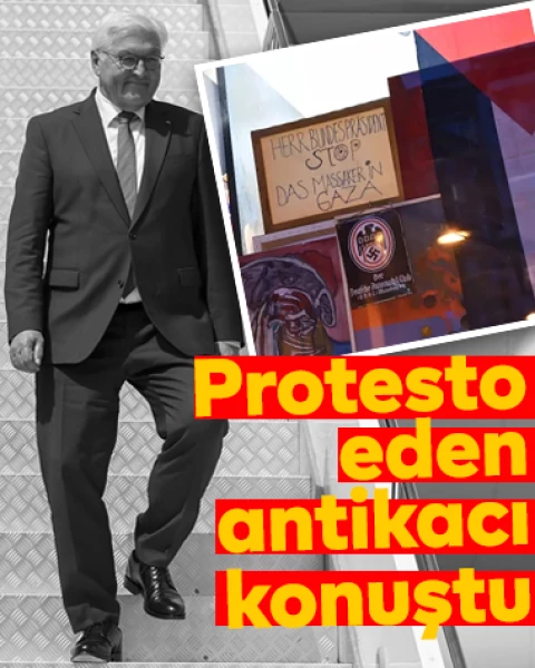 Alman Cumhurbaşkanı Steinmeier'ı protesto eden antikacı konuştu: Gerekli mesajı verdim