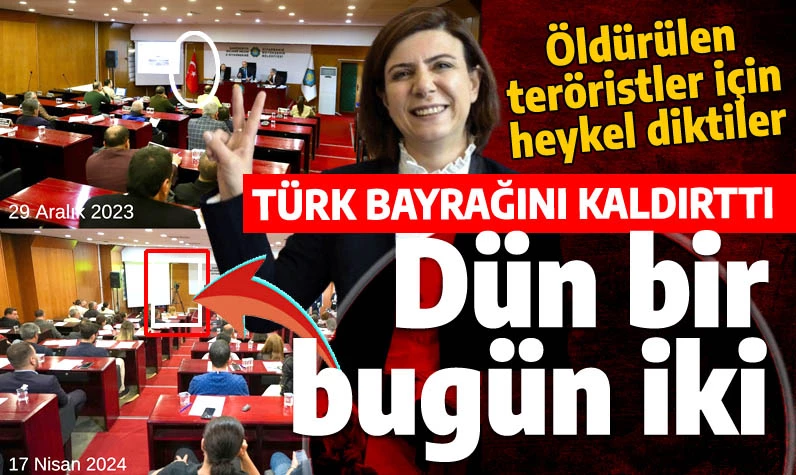 Diyarbakır Türkiye toprağı değil mi? Türk bayrağını kaldırıp teröristler için heykel diktiler