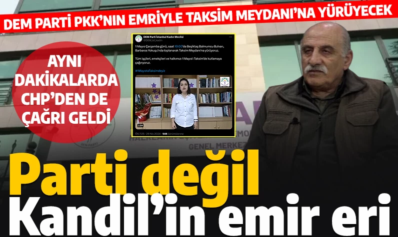 DEM Parti'den PKK elebaşı Kalkan'ın 'sokak' çağrısına yanıt: 'Taksim Meydanı'na yürüyoruz'