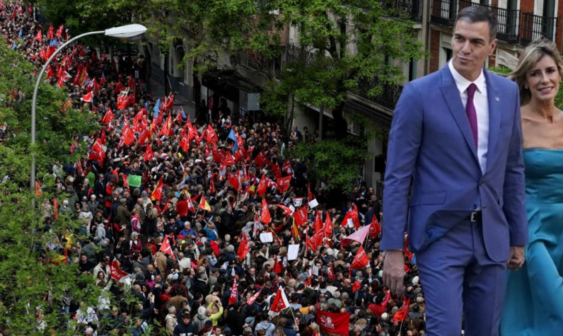 İspanya Pedro Sánchez için ayakta! Yüz binlerce kişilik dev miting