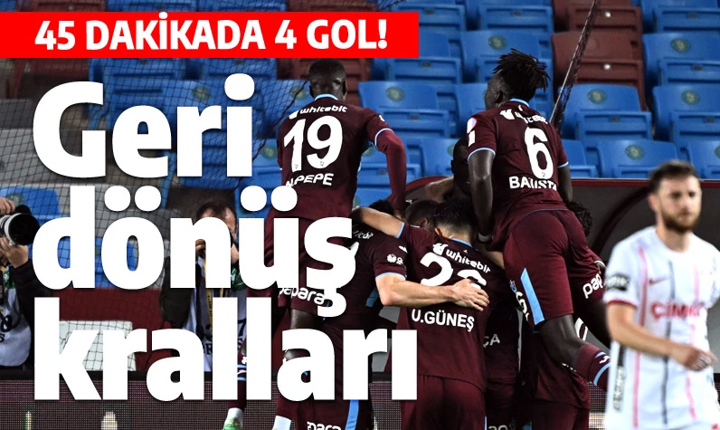 Fırtına 45 dakikaya tam 4 gol sığdırdı: Trabzonspor-Gaziantep maçı nefes nefese bitti