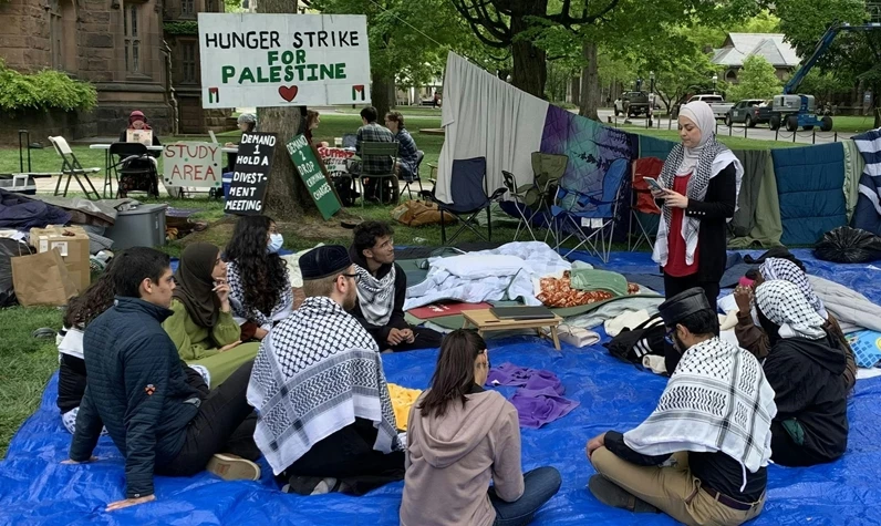 ABD'nin Gazze protestolarına polisli müdahalesi öğrencileri vazgeçirmedi: Princeton'daki öğrenciler açlık grevine başladı