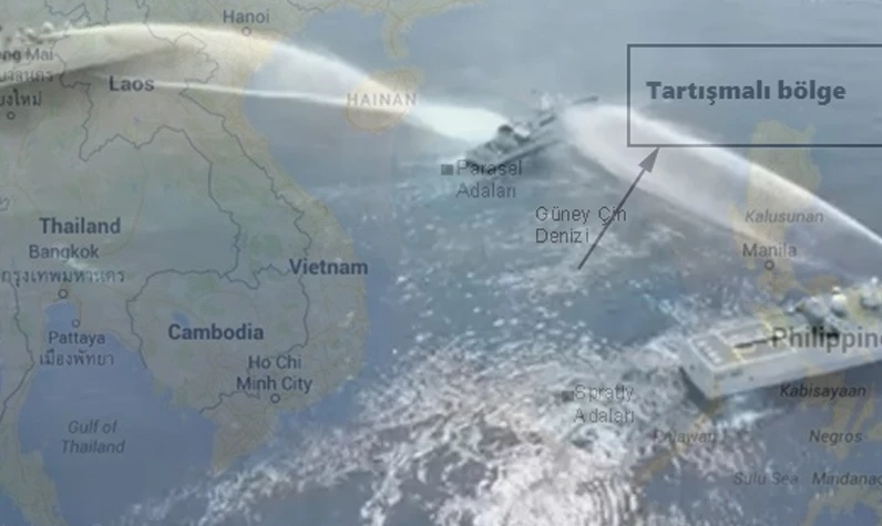 Çin Denizi'nde tehlikeli manevra: Filipin gemisini tazyikli su ile taciz ettiler