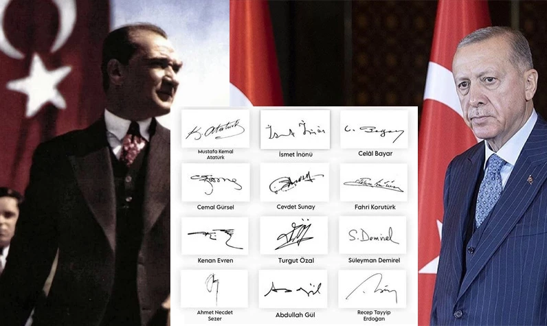 Atatürk'ten Erdoğan'a kadar Cumhurbaşkanlığı yapan kişilerin imzası!