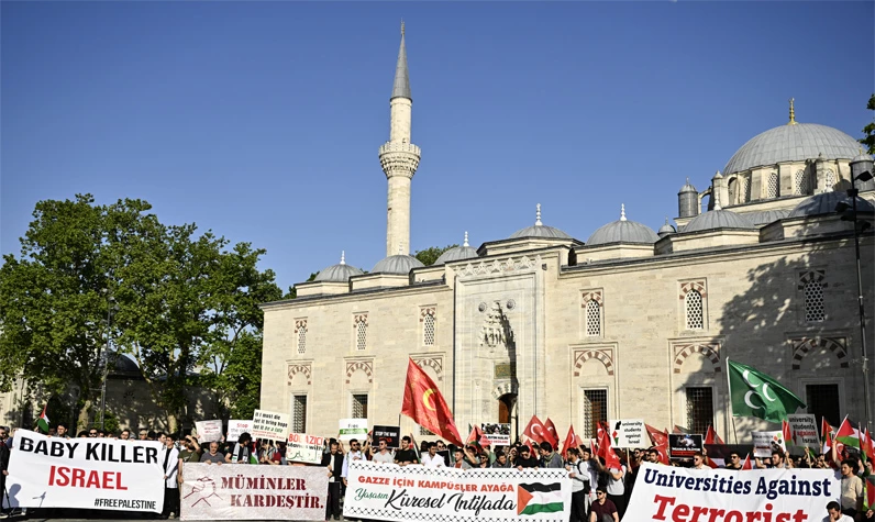 İstanbul'daki 20 üniversiteden Gazze'ye destek eylemi