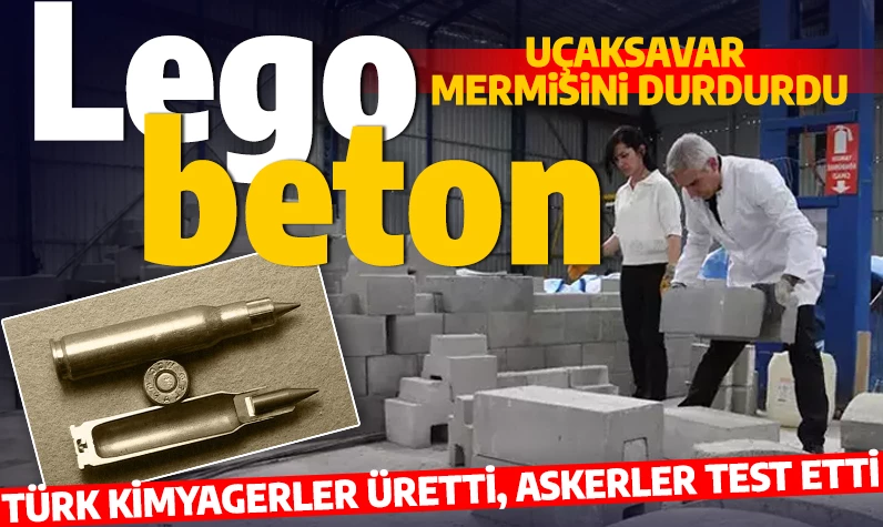 14.5 mm'lik zırh delici mermiyi durduran lego beton: Türk kimyager üretti
