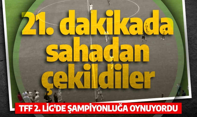 Vanspor TFF 2. Lig'de şampiyonluğa oynuyordu! 21. dakikada sahadan çekildiler