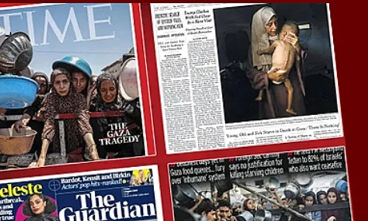 Dünya basını artık susmuyor! İsrail için zaman daraldı: Gazze'de yaşanan açlık krizi dünya manşetlerinde!