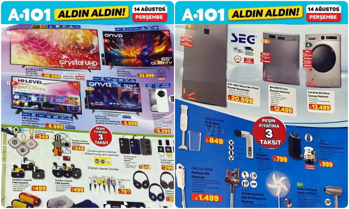 A101 14 Ağustos 2025 aktüel ürünler! İşte 14 Ağustos A101'in Perşembe indirimli fiyat listesi