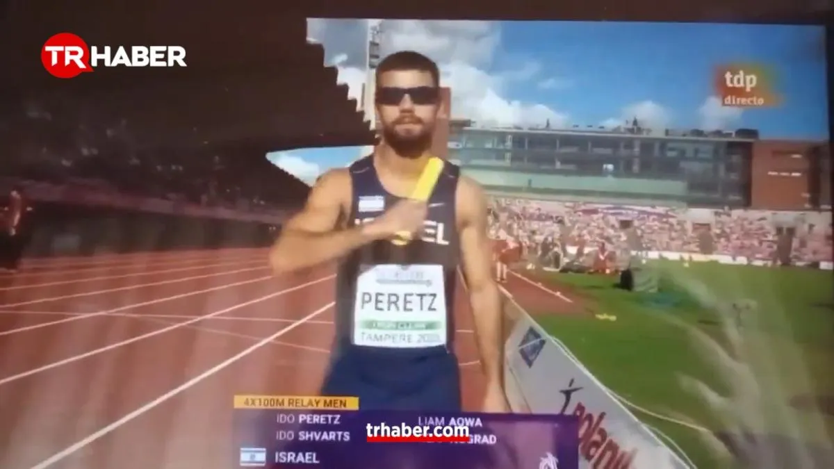 İngiliz spiker tepkisiz kaldı! Siyonist sporcudan canlı yayında skandal hareket! 