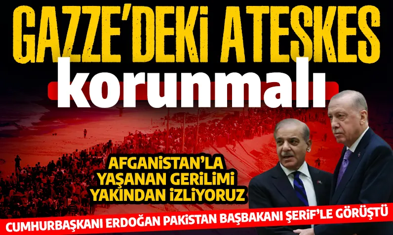 Son dakika... Cumhurbaşkanı Erdoğan Pakistan Başbakanı Şerif ile görüştü: Gazze'deki süreç için BM vurgusu