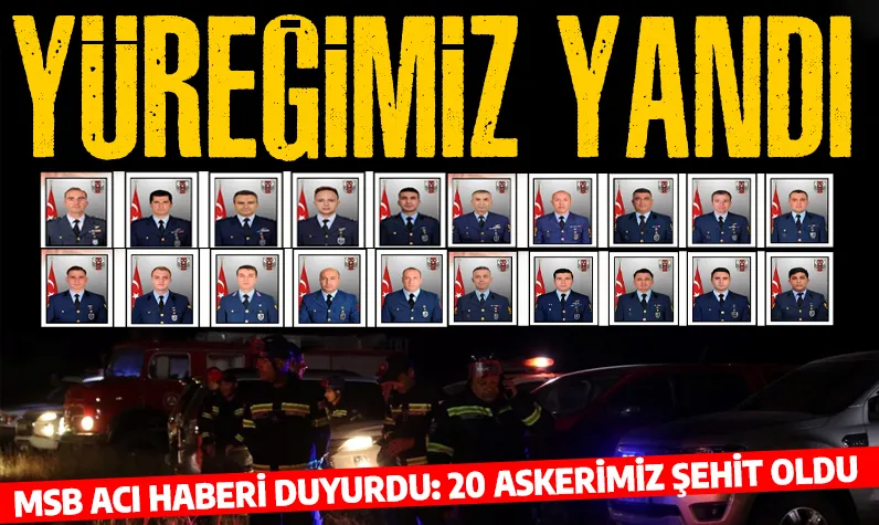Enkaza ulaşıldı! Düşen uçakta 20 personel vardı: İşte şehitlerimizin isimleri
