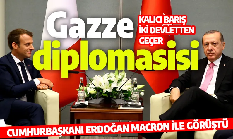 Cumhurbaşkanı Erdoğan Fransa Cumhurbaşkanı Macron ile görüştü