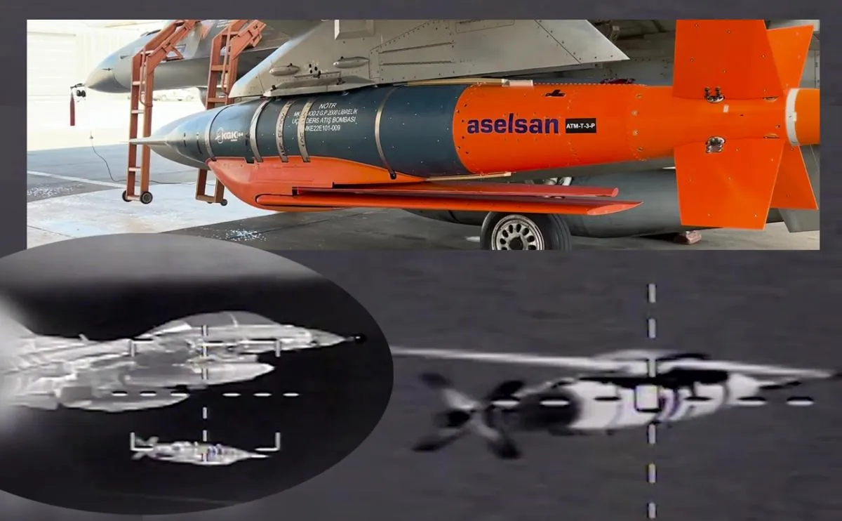 1000 kiloluk bombayla hassas vuruşun görüntüleri: ASELSAN dünyada sadece birkaç ülkede bulunan KGK-84'ü test etti