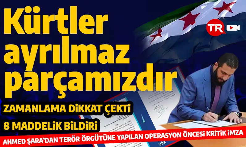 Suriye'den Kürtlere garanti: Cumhurbaşkanı Şara, kritik kararnameyi imzaladı