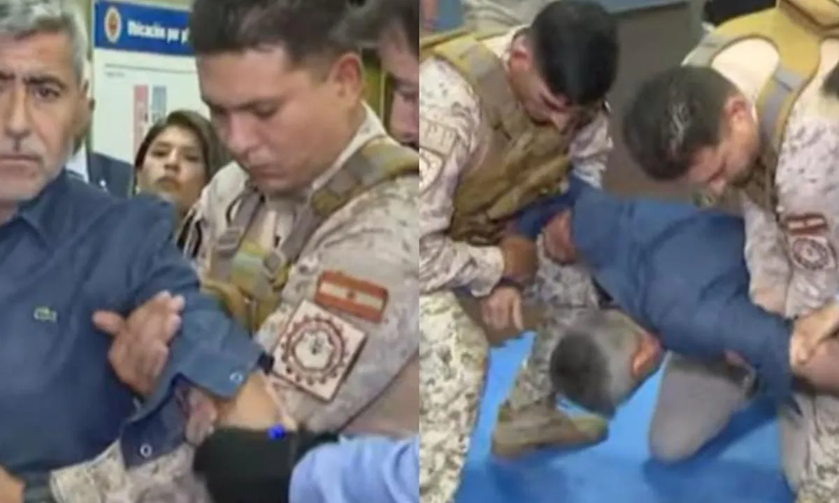 Şok görüntüler! Arjantinli bakan canlı yayında çarpıldı! Bir anda dizlerinin üstüne çöktü