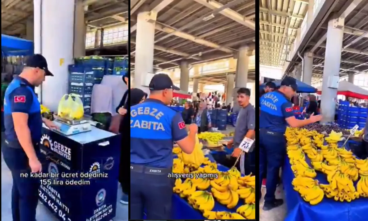 Gebze'de muz operasyonu! Etikette 75, tezgahta 80 TL!
